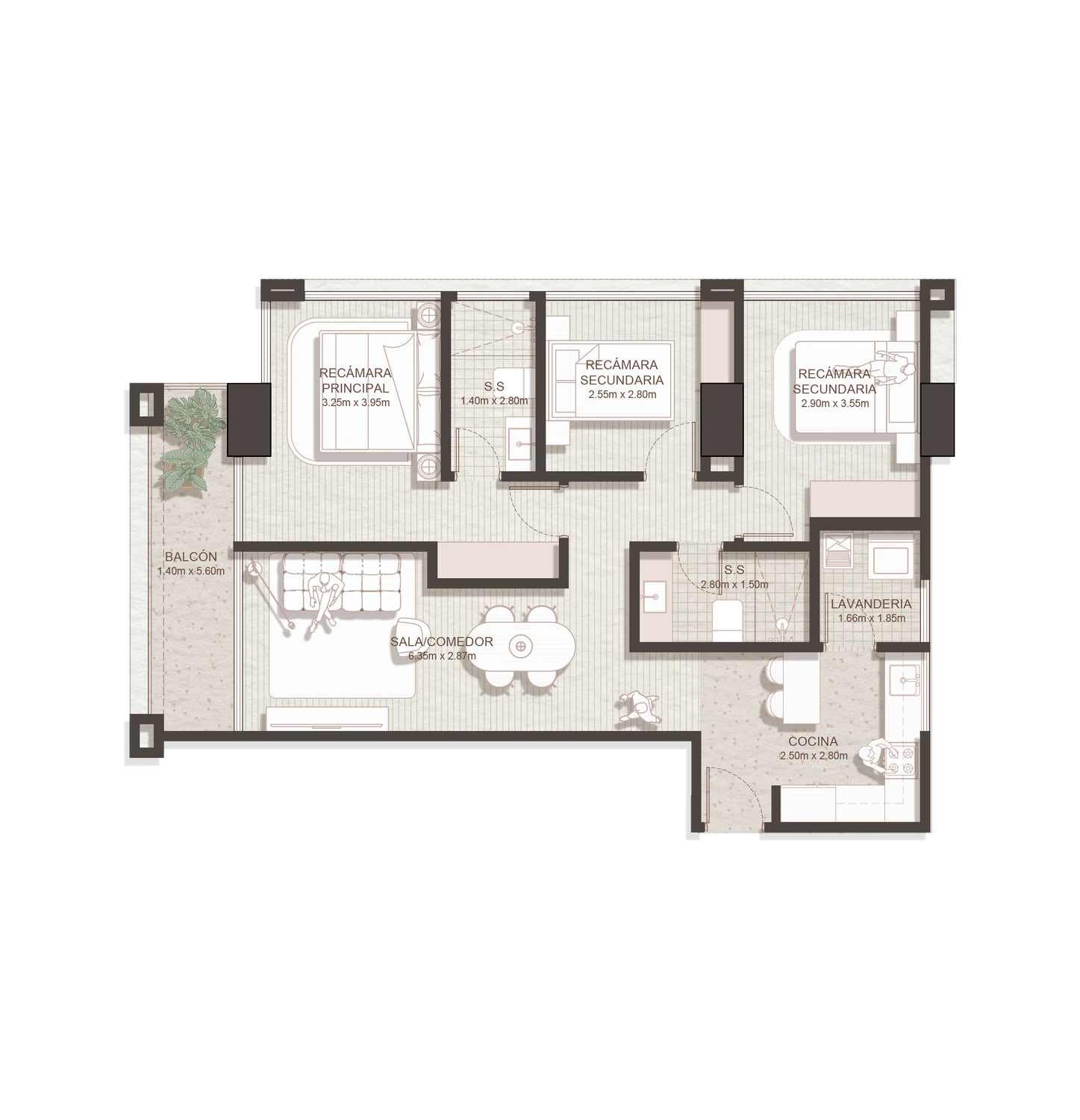 Planta apartamento tipo A